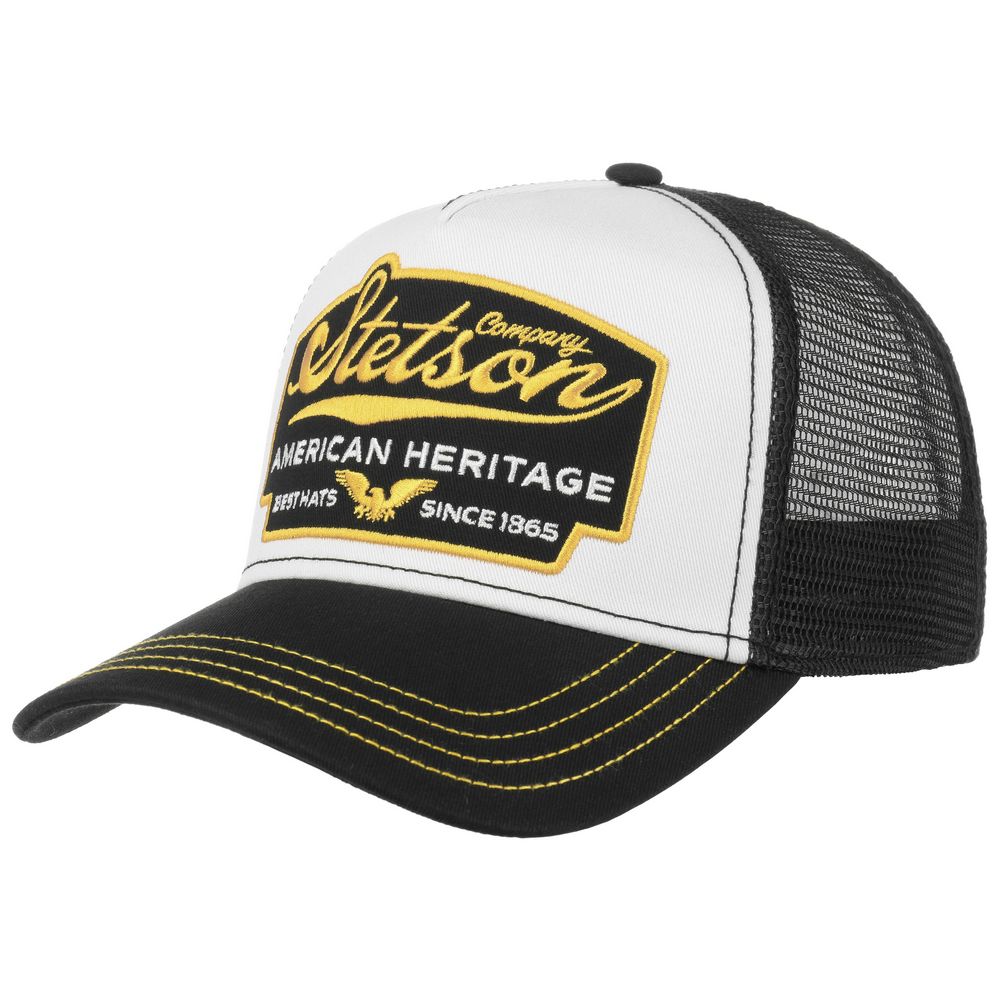 Stetson Trucker Cap American Heritage - Black / White - Baseball Cap fra Stetson hos The Prince Webshop