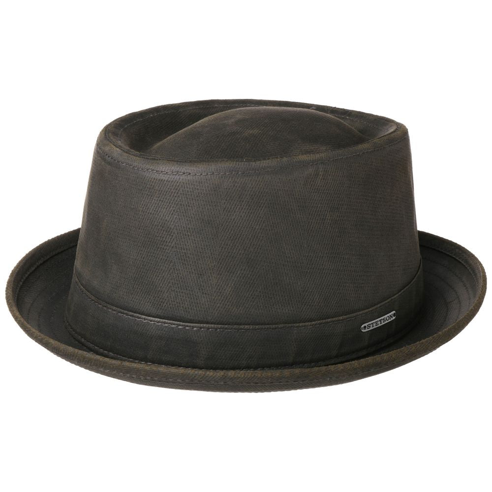 Stetson Porkpie CO/PES Deep Grey Black- S (55 cm) - Pork Pie fra Stetson hos The Prince Webshop