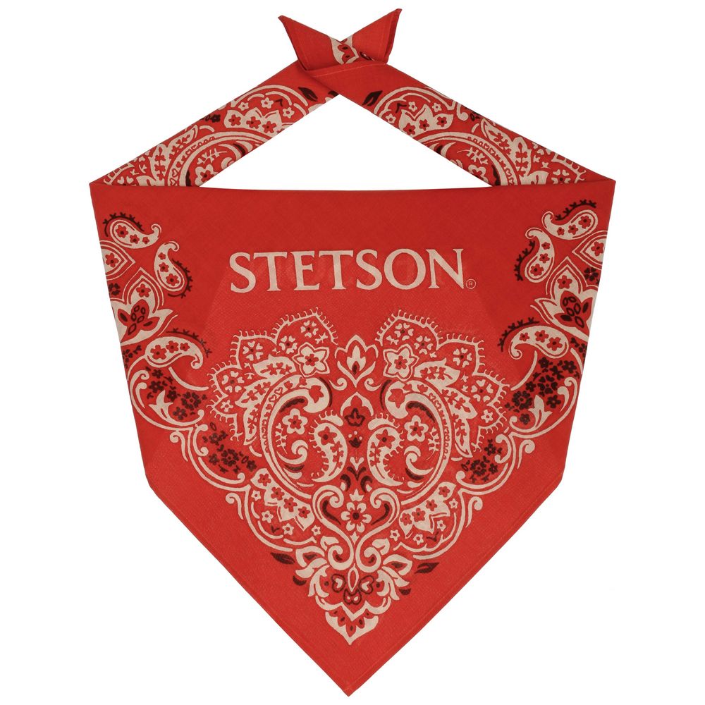 STETSON bandana - 100% bomuld - Red - Bandana fra Stetson hos The Prince Webshop