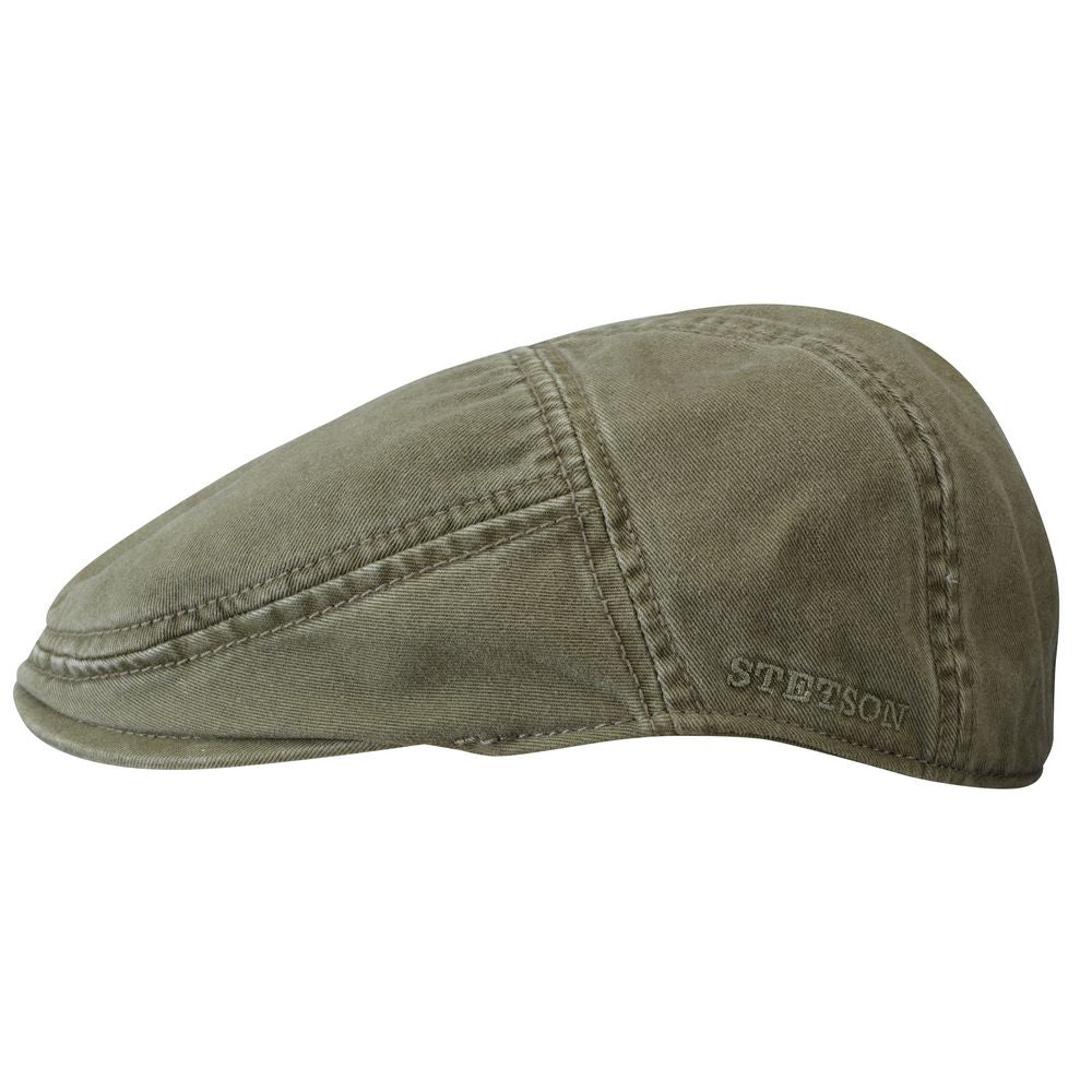 Stetson Ivy Cap Cotton - Grøn Bomulds Sixpence - L (60 cm) - Flat Cap fra Stetson hos The Prince Webshop