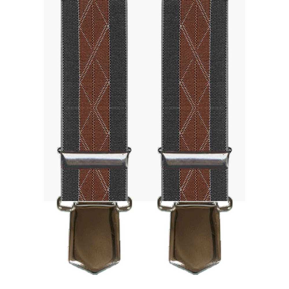 Brede Koksgrå Seler med Elegant Rust Stribe - Seler fra SCANBELT Shooster hos The Prince Webshop