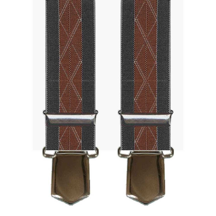 Brede Koksgrå Seler med Elegant Rust Stribe - Seler fra SCANBELT Shooster hos The Prince Webshop