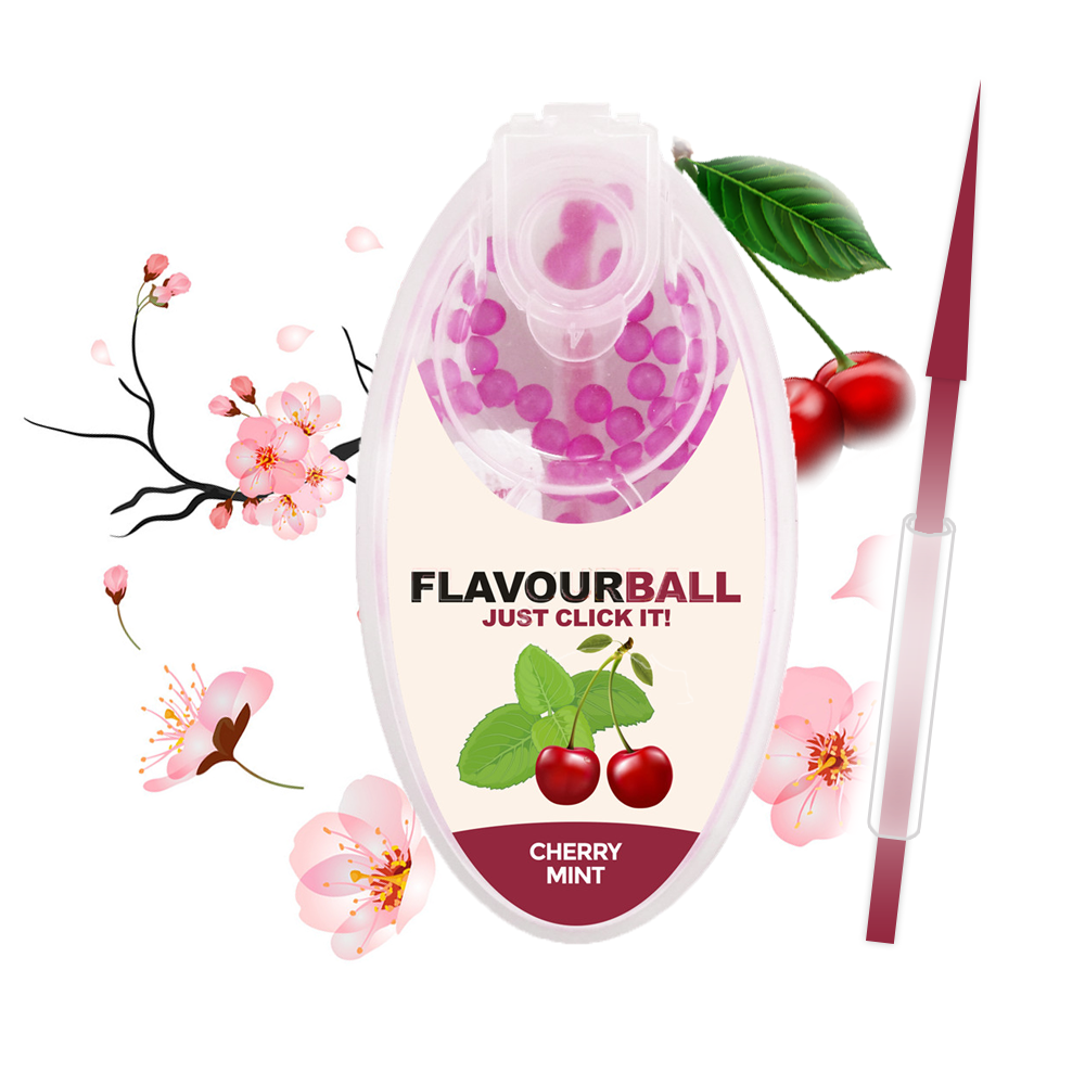 100 stk Cool Cherry Mint Flavour Balls i Pod - Aroma Kugler fra FLAVOUR BALLS hos The Prince Webshop