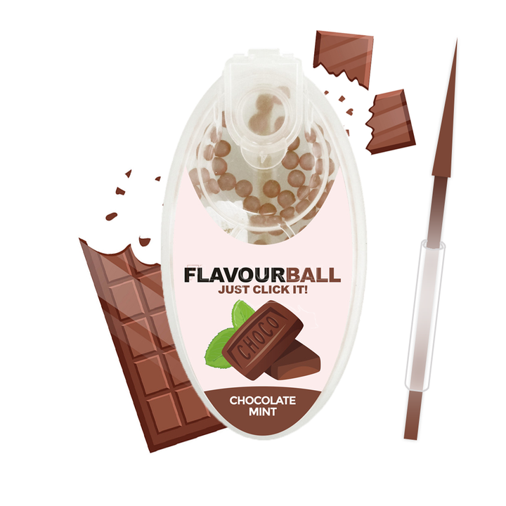 100 stk Cool Chocolate Mint Flavour Balls i Pod - Aroma Kugler fra FLAVOUR BALLS hos The Prince Webshop